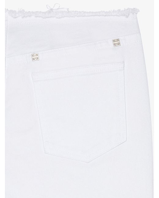 Givenchy White Slim Fit Jeans In Denim