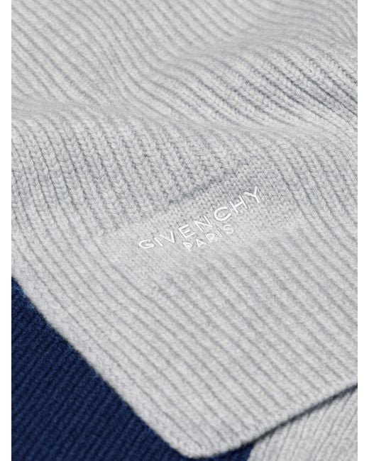 Sciarpa bicolore in lana e cashmere di Givenchy in Blue da Uomo
