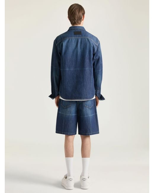 Givenchy Blue Couture Seam Bermuda Shorts for men