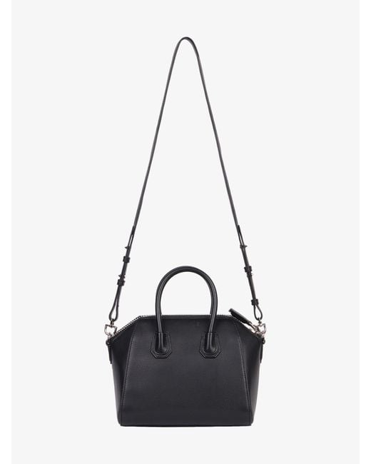 Givenchy Black Mini Antigona Bag In Grained Leather