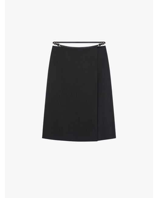 Givenchy Black Voyou Wrap Skirt