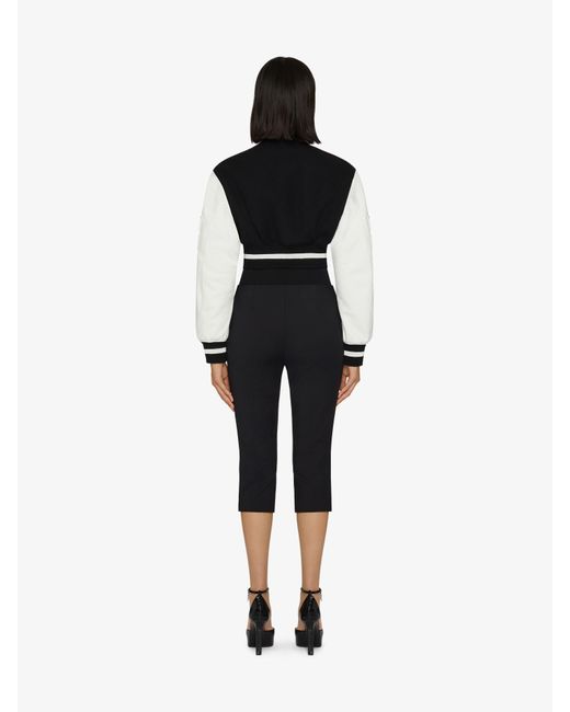 Givenchy Black Cropped Varsity Jacket