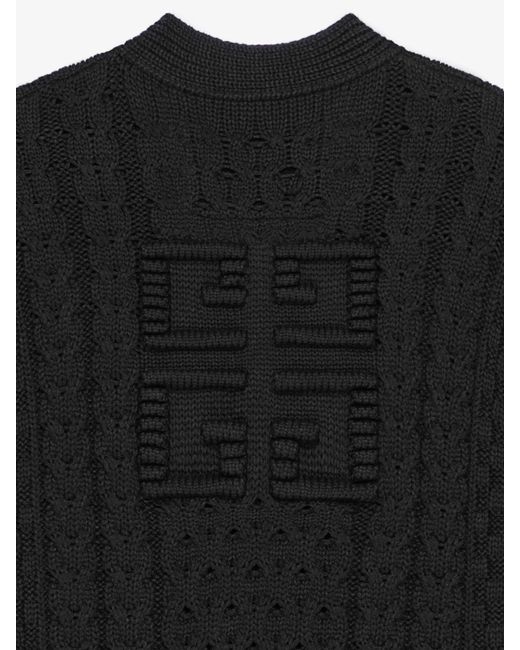 Cardigan 4G en maille torsadée Givenchy pour homme en coloris Black