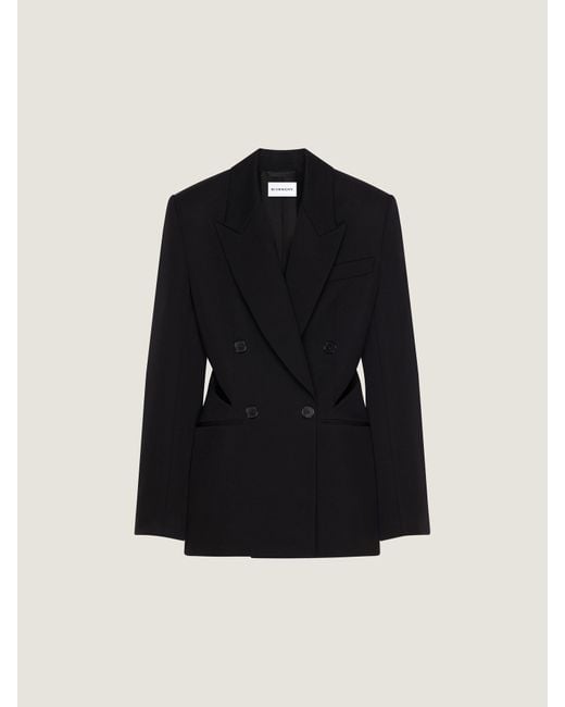 Givenchy Black Double-Breasted Slashed Jacket