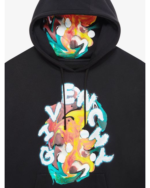 Givenchy Blue Psychedelic Boxy Fit Hoodie for men