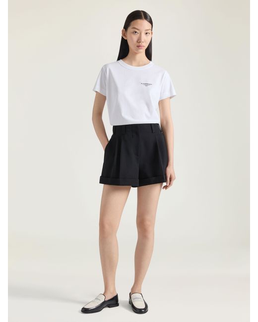 Givenchy Black Double Pleat Shorts