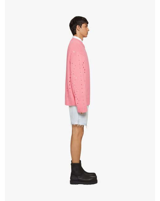 Pullover oversize in lana di Givenchy in Pink da Uomo