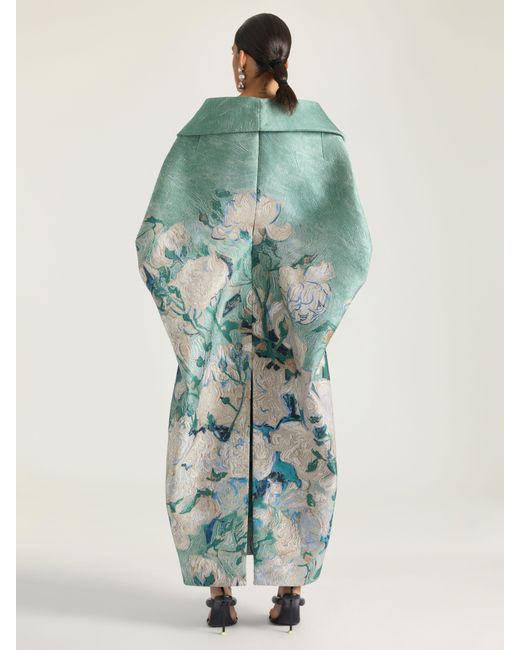 Givenchy Green Slashed Long Coat