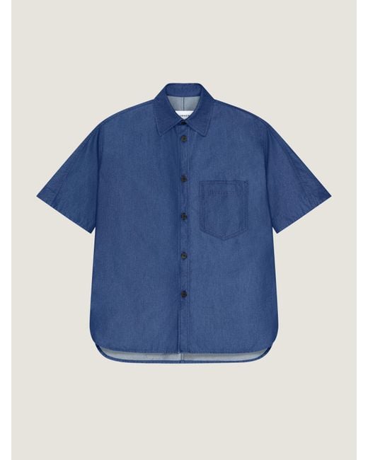 Givenchy Blue Couture Seam Shirt for men
