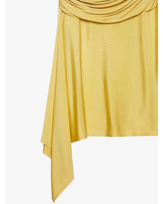 Gonna drappeggiata in jersey di Givenchy in Yellow
