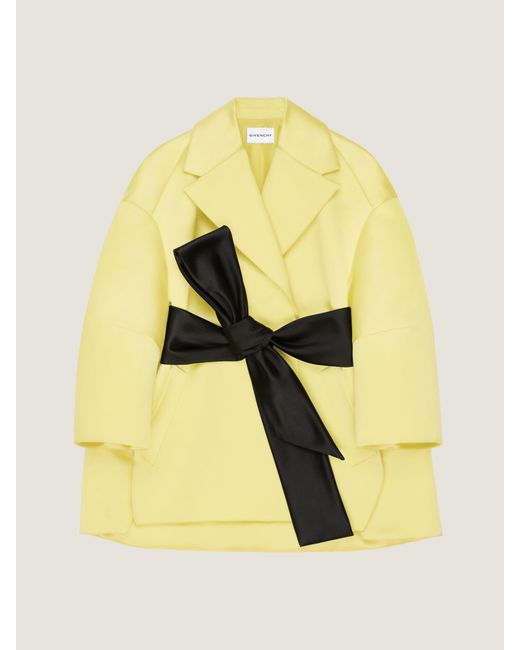 Givenchy Yellow Cocoon Coat