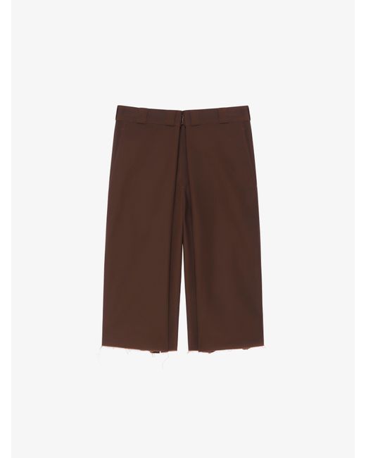 Givenchy Brown Extra Wide Chino Bermuda Shorts for men