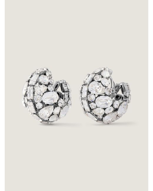 Givenchy Natural Bold Crystals Clip Earrings