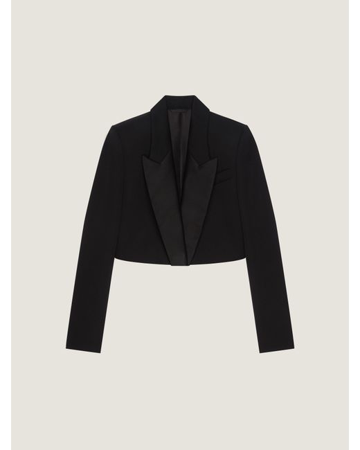 Givenchy Black Cropped Tuxedo Jacket