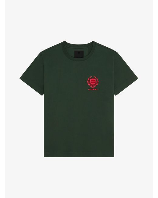 T-shirt oversize Crest en coton Givenchy pour homme en coloris Green