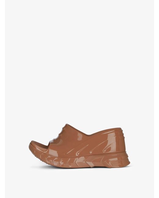 Givenchy Brown Marshmallow Wedge Sandals