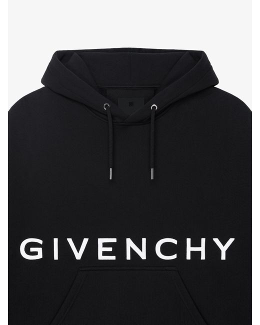 Felpa con cappuccio 4G in tessuto garzato di Givenchy in Black da Uomo