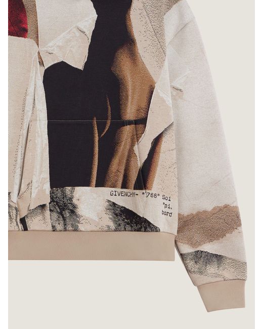 Givenchy Multicolor Couture Seam Hoodie With Ripped Papers Jacquard for men