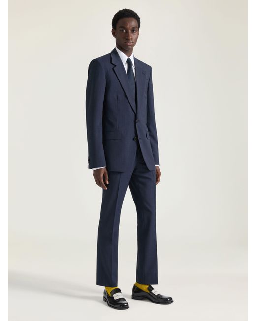 Givenchy Blue Single Breasted Fitted Jacket for men