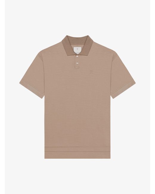 Givenchy Natural Polo In Mercerized Cotton With 4g Detail for men