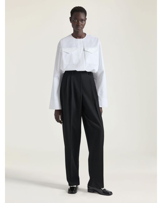 Camicia cropped in popeline con applicazione di Givenchy in White