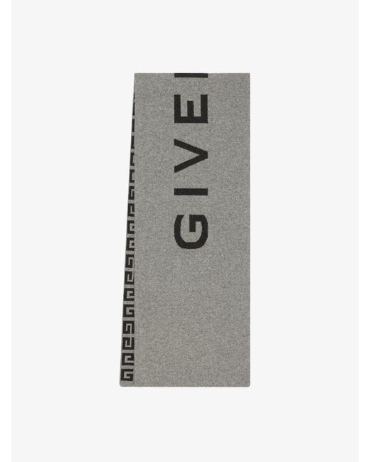Givenchy Gray 4G Double Sided Scarf for men