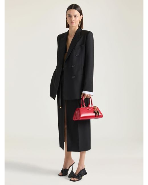 Givenchy Black Double-Breasted Slashed Jacket
