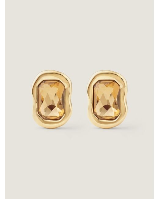 Givenchy Metallic Sculptural Crystal Earrings