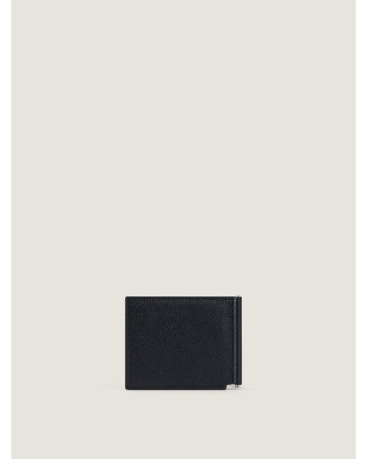 Givenchy White Wallet In Grained Leather With Clip for men