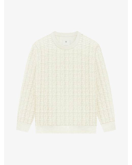 Pullover in lana 4G. di Givenchy in White da Uomo