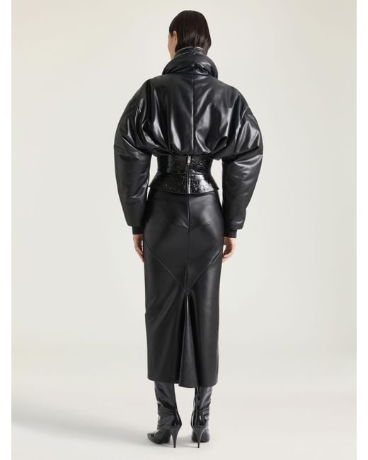 Givenchy Black Corset Belt In Leather With Tape Print