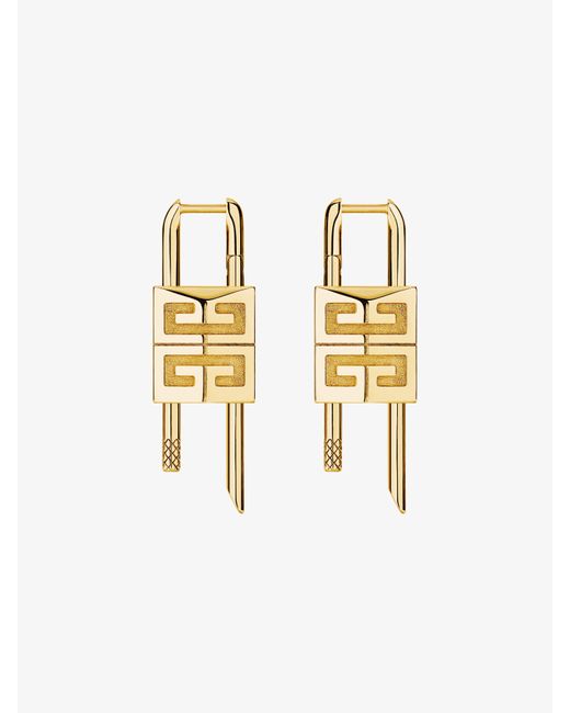 Givenchy Metallic Lock Earrings