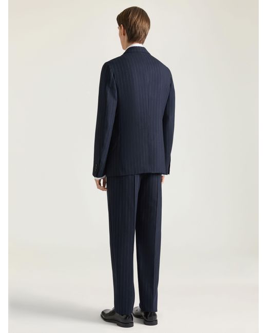 Givenchy Blue Single-Breasted Deconstructed Striped Jacket for men