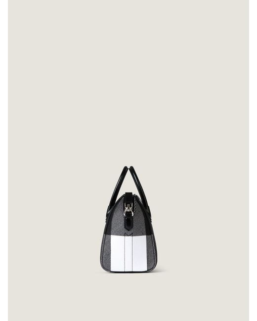 Givenchy Multicolor Mini Embroidered Antigona Bag With Checks