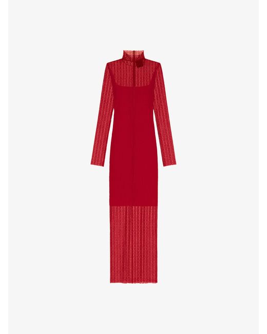 Robe en dentelle 4G Givenchy en coloris Red
