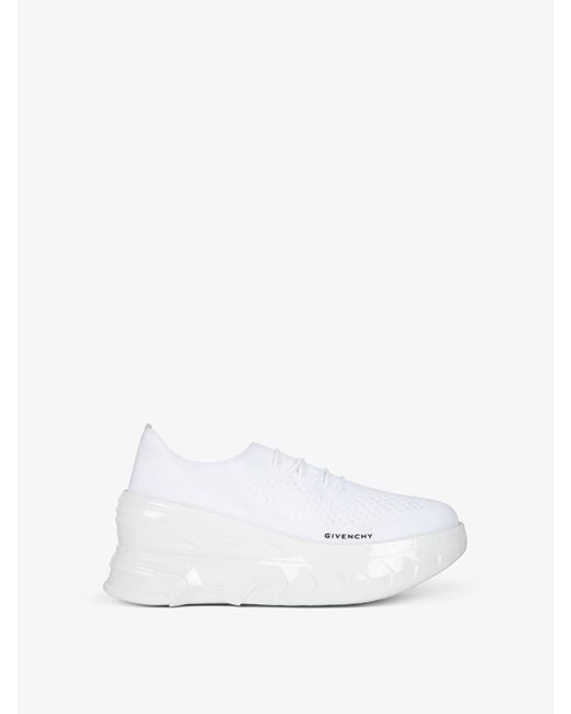 Sneaker con zeppa Marshmallow in gomma e maglia di Givenchy in White