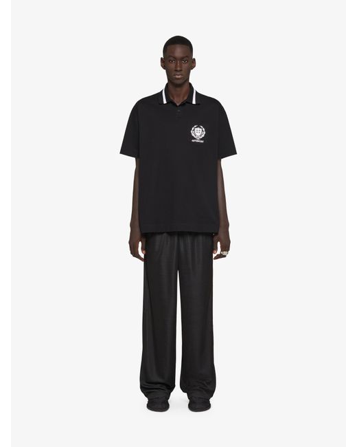 Polo Crest en coton Givenchy pour homme en coloris Black