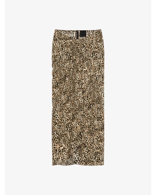 Givenchy Natural Printed Draped Skirt