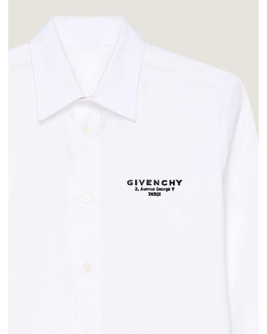 Camicia Con Logo di Givenchy in White da Uomo