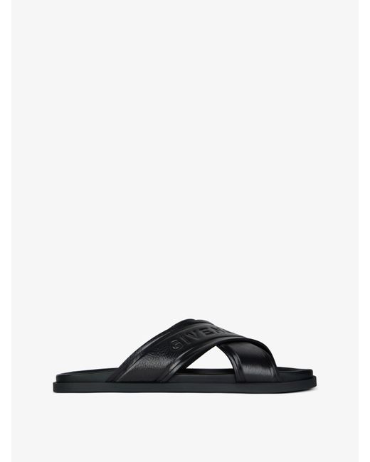 Givenchy Black G Plage Flat Sandals With Crossed Straps for men