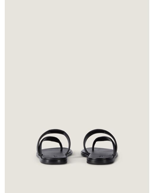 Givenchy Black Bay Thongs In Leather for men