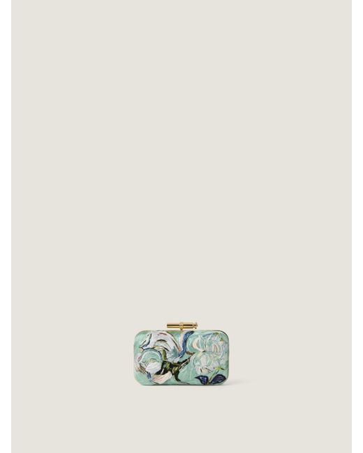 Givenchy Multicolor Pout Evening Clutch With Floral Embroideries