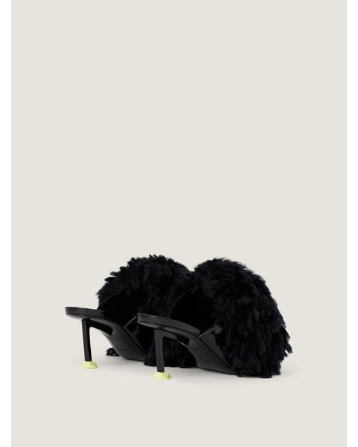 Givenchy Black Pompom Mules