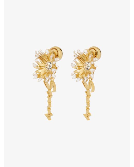 Givenchy Metallic Daisy Earrings