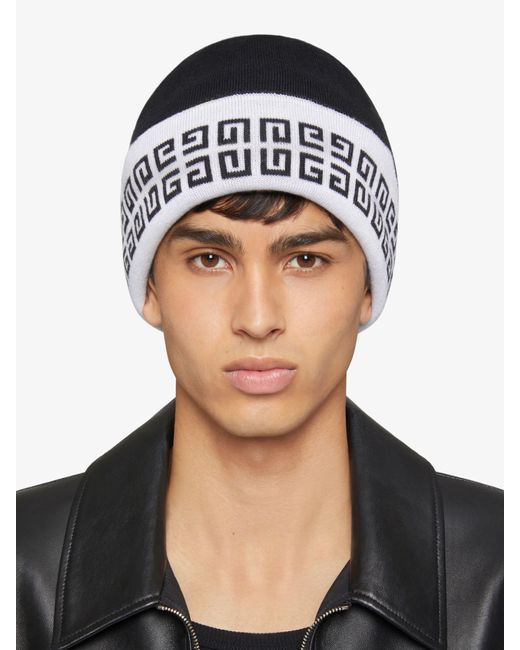 Givenchy Black 4G Double Sided Beanie for men