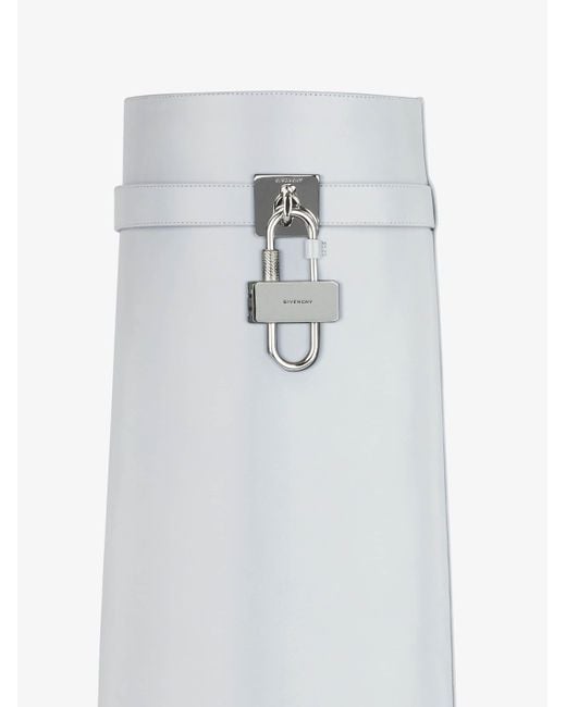 Bottes Shark Lock en cuir Box Givenchy en coloris White