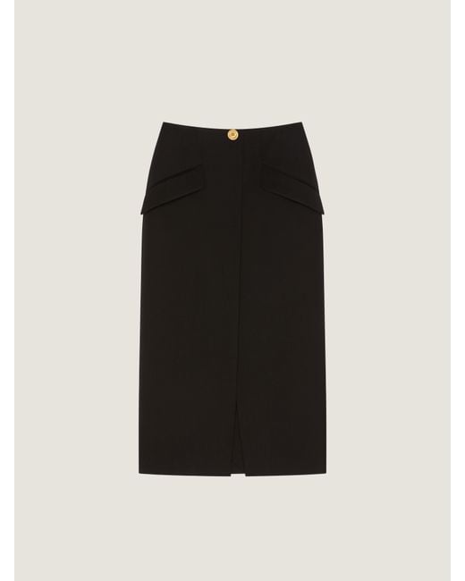 Givenchy Black Midi Skirt