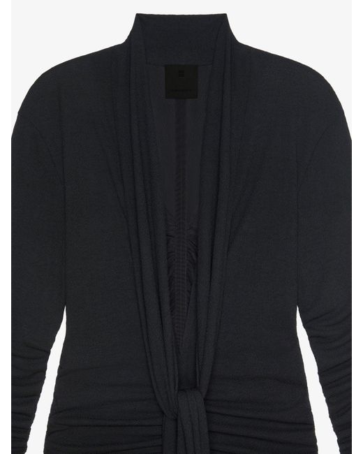 Robe drapée en jersey avec lavallière Givenchy en coloris Black