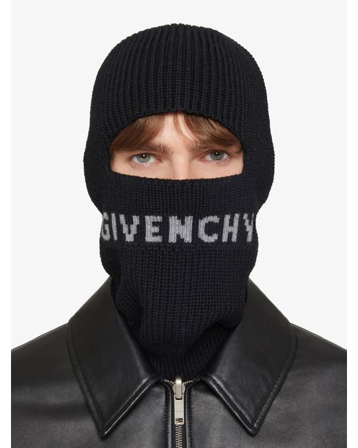 Passamontagna lavorato a maglia 4G in lana di Givenchy in Black da Uomo