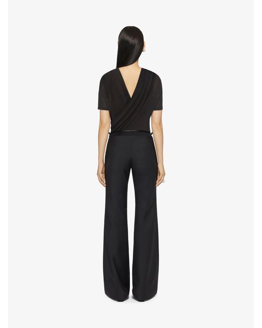 Givenchy Black Voyou Flare Tailored Pants